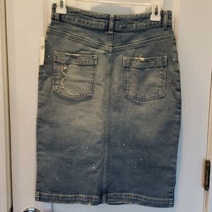 PILCRO AND THE LETTERPRESS NEW JEAN SKIRT SIZE 0 NWT